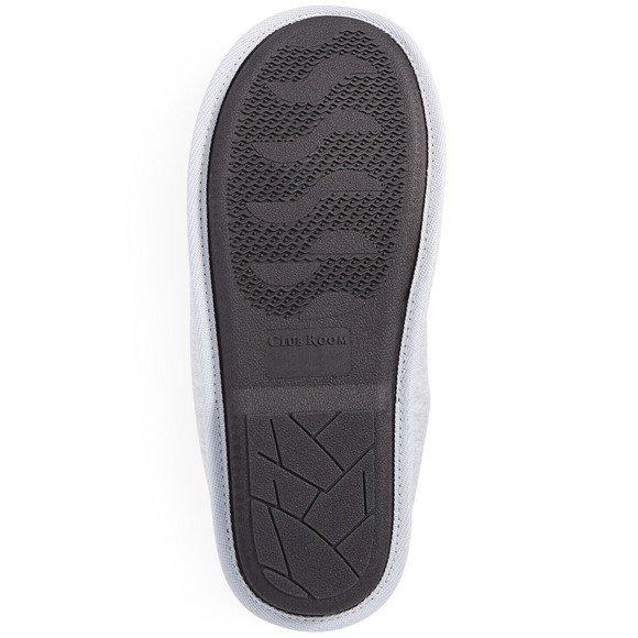 Club Room Men's Holiday Bulldog Fleece-Lined Slippers Grey Small Size 6-7 - Picture 3 of 5